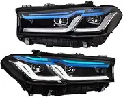 Compatible For BMW G30 2018-2022 M5 LCI Type Headlights DRL Compatible For Hella LED Bi Xenon Bulb Fog Lights Car Accessory G38 Head Lamp(2021-2022)