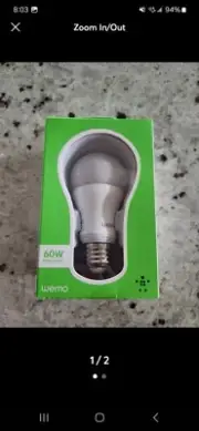 BELKIN WEMO SMART LED LIGHT BULB 800 LUMENS
