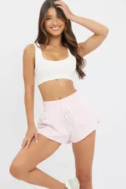 Pink Track Shorts Low Rise - Size 16XL, Women's Track Short