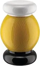 Alessi ES18 1 Salt/Pepper and Spice Mill Beech Wood Yellow Black and White 100 Values Collection Steel