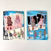 Simplicity Girl Dress Sewing Pattern Lot Size 4 5 6 7 8 Project Runway 1547 1670