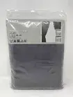 New IKEA Anita Floral Curtains Gray Raised Jacquard Flower Pattern With Tie-Back