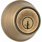 660 Series Antique Brass Single Cylinder Deadbolt Featuring SmartKey Security