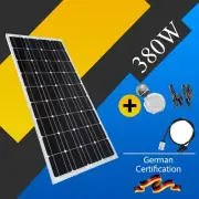 12V 380W Solar Panel Kit Mono Home Fixed Caravan Camping Power Battery Charging