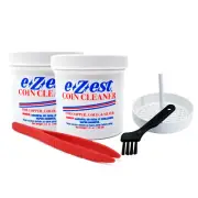 2 e-Z-est eZest Easy Coin Cleaner Copper Gold Silver Jewelry w/ Basket Brush 5oz