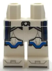 Lego New White Minifigure Pants Legs w/ Star Wars Clone Trooper Armor Part