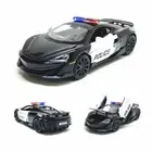 1/32 Pull Back Police Car Model Diecast Vehicle Sound&Light Toy Kids Gift Deco