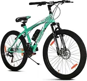 Leader Gladiator 26t Mountain Bike Multispeed (21 Speed) Gear Cycle | Free Pan India Installation| Front Suspension and Disc Brake | Sea Green/Black. Ideal for 12+ Years Unisex | Frame: 18 Inches