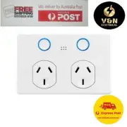 DETA White Gloss Grid Connect Smart Double Touch Power Point - Series 3