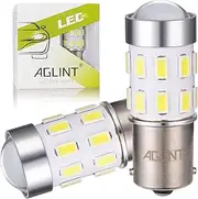 AGLINT P21W 1156 LED Bulbs 24SMD 382 Ba15s 7506 12V 24V for Rv Interior Light Car Backup Reverse Light DRL Daytime Running Light Turn Signal Tail Rear Fog Lights (White, 1156)