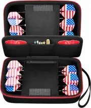 Dart Case for 12 Steel/Soft Tip Darts – Storage Bag & Organizer