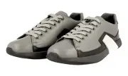 LUXUS PRADA SNEAKER SCHUHE 4E2879 GRAU LEDER NEU