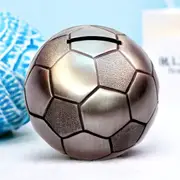 Children's Silver Pewter Soccer Ball Money Box