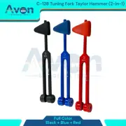 3 Pack - Tylor Hammer C-128 Frequency Tuning Fork Combination, Red, Blue, Black