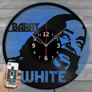 LED Vinyl Clock Barry White Light Vinyl Record Wall Clock Decor Home 4255