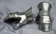 Medieval Reenactment SCA Milanese Gauntlets with leather gloves
