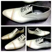 PABLO PICASSO Italian Designer Shoes Handmade Gray Business Shoes