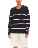 Karen Kane Striped Crewneck Sweater