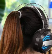 在飛比找樂天市場購物網優惠-耳罩式 頭戴式耳機 耳機頭戴式電腦耳機臺式電競游戲耳麥帶麥克