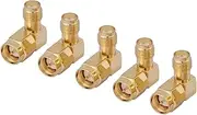 SMA Male Female Right Angle Connector 5 Pcs RF Connection Microstrip Line Replacement for