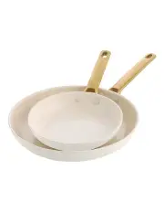 [GreenPan] Padova 2pc Frypan Set 26/30cm Cream White PFAS-free