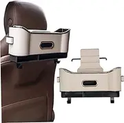 Car Seat Back Bag, Multifunctional Car Seat Back Storage Box, Universal Leather Storage Box Organizer With Holder for Automobile, White, 13x7x3 Inch