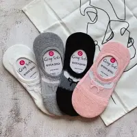 在飛比找樂天市場購物網優惠-【S.One】韓國襪-韓國製造 空運來台 蝴蝶結透膚隱形襪 