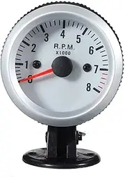 GPVPGHGRJ 2'' 52mm Car Engine Rev Counter Tachometer Pointer Gauge Meter 0-8000RPM LED DC 12V Auto Car Parts Car Motorcycle Accessories Speedometer