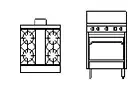 GOLDSTEIN RANGES - GAS 4 BURNER - 711MM HIGH SPEED PURE CONVECTION OVEN PFC-4-28
