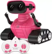 Allcele Robot Friend - Remote Control, Rechargeable, with LED Lights (Rose Red)
