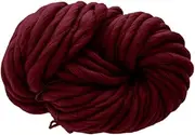 L 250g Super Knitting Blanket Chunky Yarn Thick Arm Roving Bulky Merino Wool Yarns Crochet Thread Knit Blankets Hat Scarf (Color : Wine)
