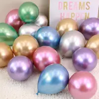 在飛比找momo購物網優惠-派對布置金屬色乳膠氣球組1組-多色可選(氣球桌飄 畢業跨年 