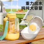 寵愛一生#現貨 狗狗噸噸大容量水杯 寵物外出飲水壺 貓咪飲水器便攜水杯水糧一件式碗