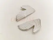 Pair HONDA CL CB 100 175 CB90 CB350 Petrol Gas Fuel Tank Emblem White Badge Logo