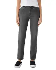 Eileen Fisher High Rise Slim Fit Jeans in Carbon
