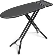 Duwee 13"x38" Ironing Board with Heat Resistant Cover and Thicken Felt Pad, Ironing Board with Iron Rest, Adjustable Height Full Size Ironing Board, Heavy Sturdy Legs, Black