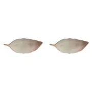 2x Urban Lyra Ceramic Long Leaf Plate Home/Kitchen Decor Trinket Display Blush