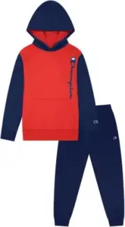 Champion Boys Size 4 Two Piece Hoodie and Fleece Pants Sweat Jogger Set NEW