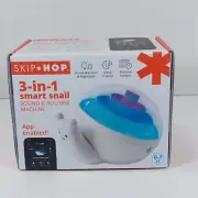 Skip Hop Smart Snail Sound Routine Machine App-Controlled Sleep Trainer White