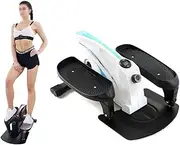 Under Desk Elliptical Trainer, Resistance Level Elliptical Trainer with LED Display, Calories Burned, Times and time of Pedaling, Fitness Leg Exercise Machine for Home, Office, Gym White