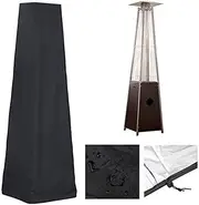 Large Patio Heater Cover Waterproof Heavy Duty Rugged Durable Black Patio Heater Cover 221x61x53 Cm Outdoor Buckler Dust Cover