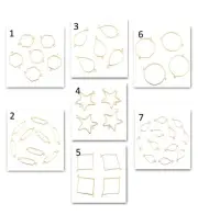 Polished Handmade Mix Shape Gold Plated DIY Double Bail Charms Making Connectors