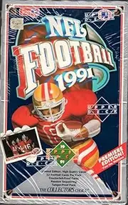 1991 Upper Deck NFL Football Trading Cards Premiere Edition - Unopened Box (36 Packs/Box) - Possible Brett Favre RC!
