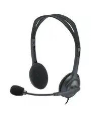 981-000999 Logitech H111 Stereo Black Graphite Headset 7.71 ft Cable 981-000999
