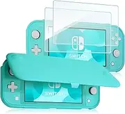 ProCase Flip Cover for Nintendo Switch Lite with 2 Pack Tempered Glass Screen Protectors, Slim Protective Case with Magnetically Detachable Front Cover for Nintendo Switch Lite 2019 -Turquoise