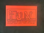 ORIGINAL HARING-RARE FUN GALLERY SHOW COCKTAIL PREVIEW INVITE- Feb 3, 1983-MINT