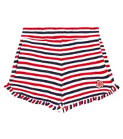 [Vilebrequin Kids] Vilebrequin Kids Gimy striped ruffled cotton shorts Y 14 red
