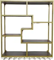 Home Bar Wall-Mounted Industrial Pipe Bar Shelf – Floating Liquor Rack & Glass Holde