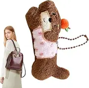 Stuffed Animal Keychain | Dachshund Plush Keychain,Backpack Decoration Cartoon Stuffed Puppy Keyring For Boys Travel Suitcase Graduation