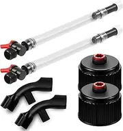 2 Pack of Racing Fuel Jug Hose kits, with Ball 3044 Valve Shut Hose and X-shaped Hose Bender for Gas Cans, egs Jugs, LC2 Jugs, Scribner Fuel Jugs, Scribner Fuel Jugs, 3/5/5.5 Gallon Jugs